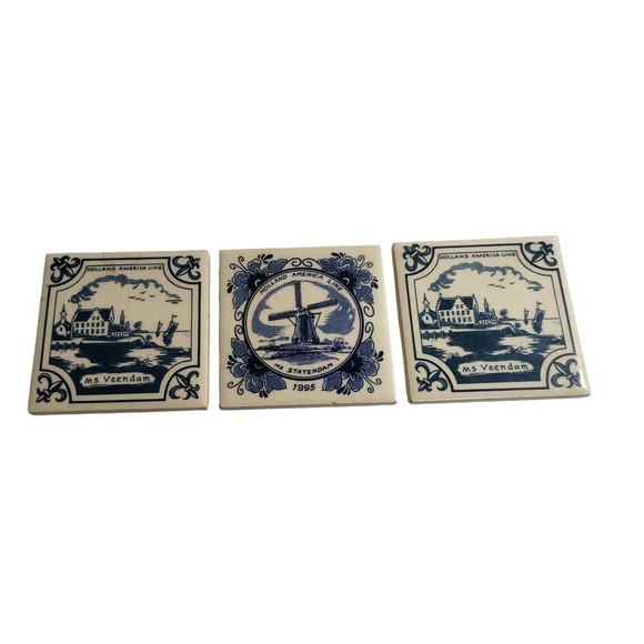 Holland America Line Cruise Ship Tiles MS Veendam & Statendam 1995 - Picture 3 of 8